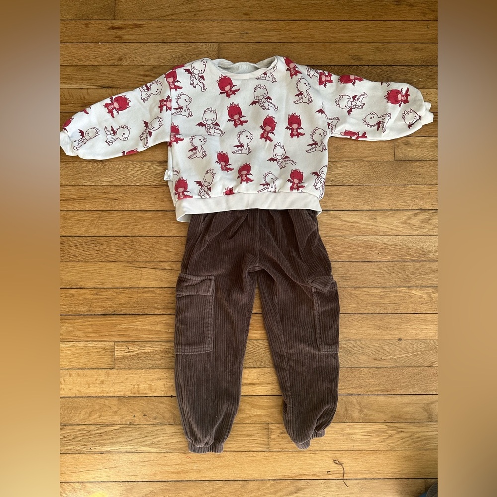 Zara boys sweater shirt and jogger sets
